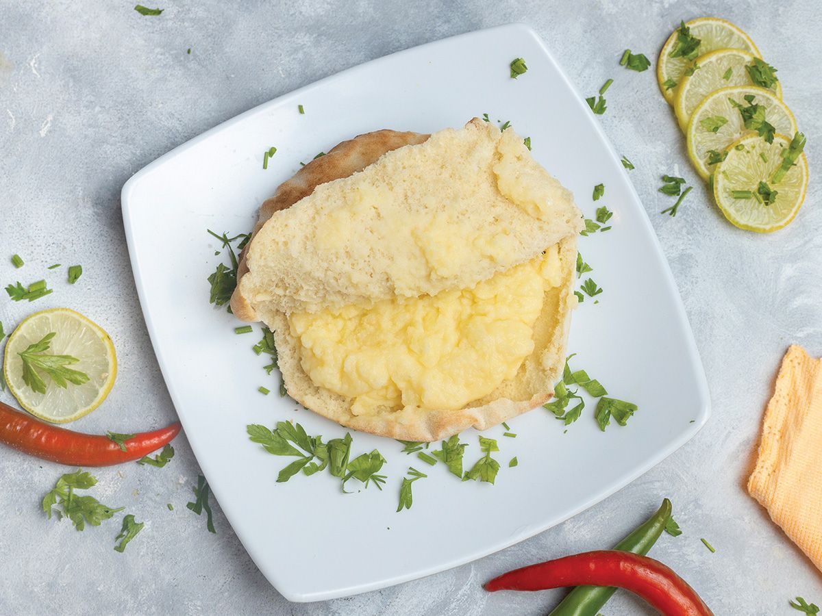 Potato Puree With Butter Sandwich