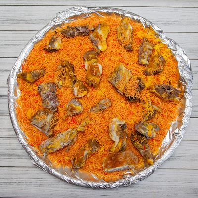 eighth Tess with rice and sauce