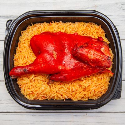Half mandi chicken, rice and sauce