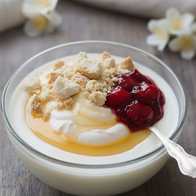 Milk Pudding With Qeshta, Honey, Jam And Halawa (Saklans)