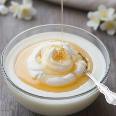 Milk Pudding With Qeshta And Honey