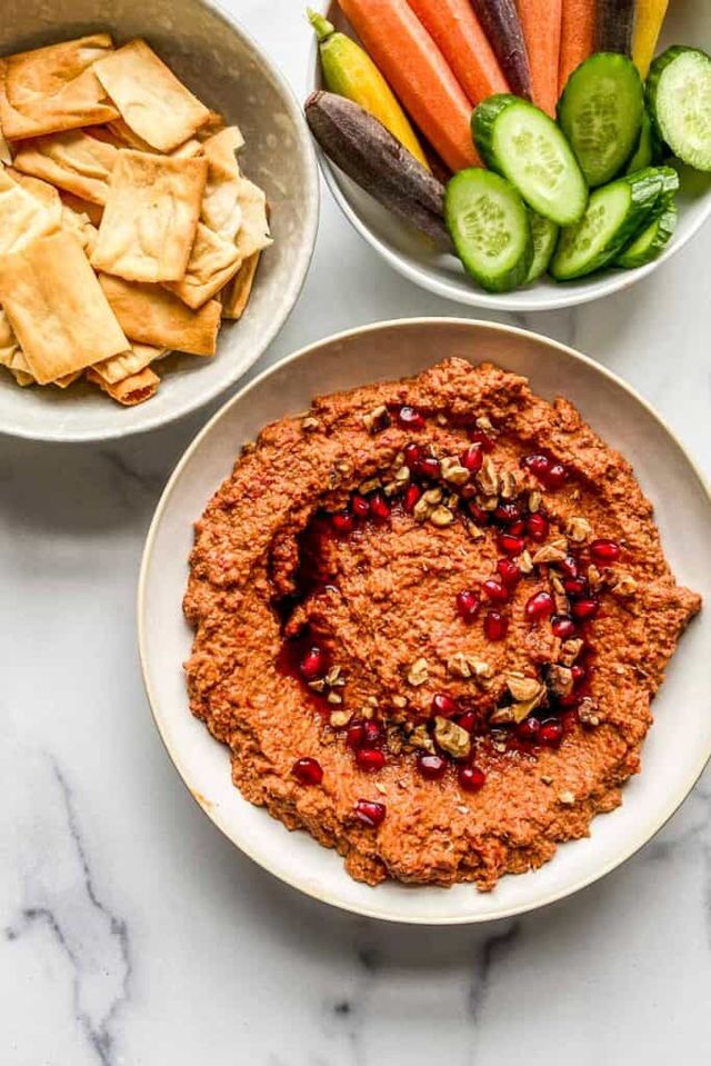 Muhammara Bread Platter