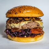 Mushroom Burger Sandwich