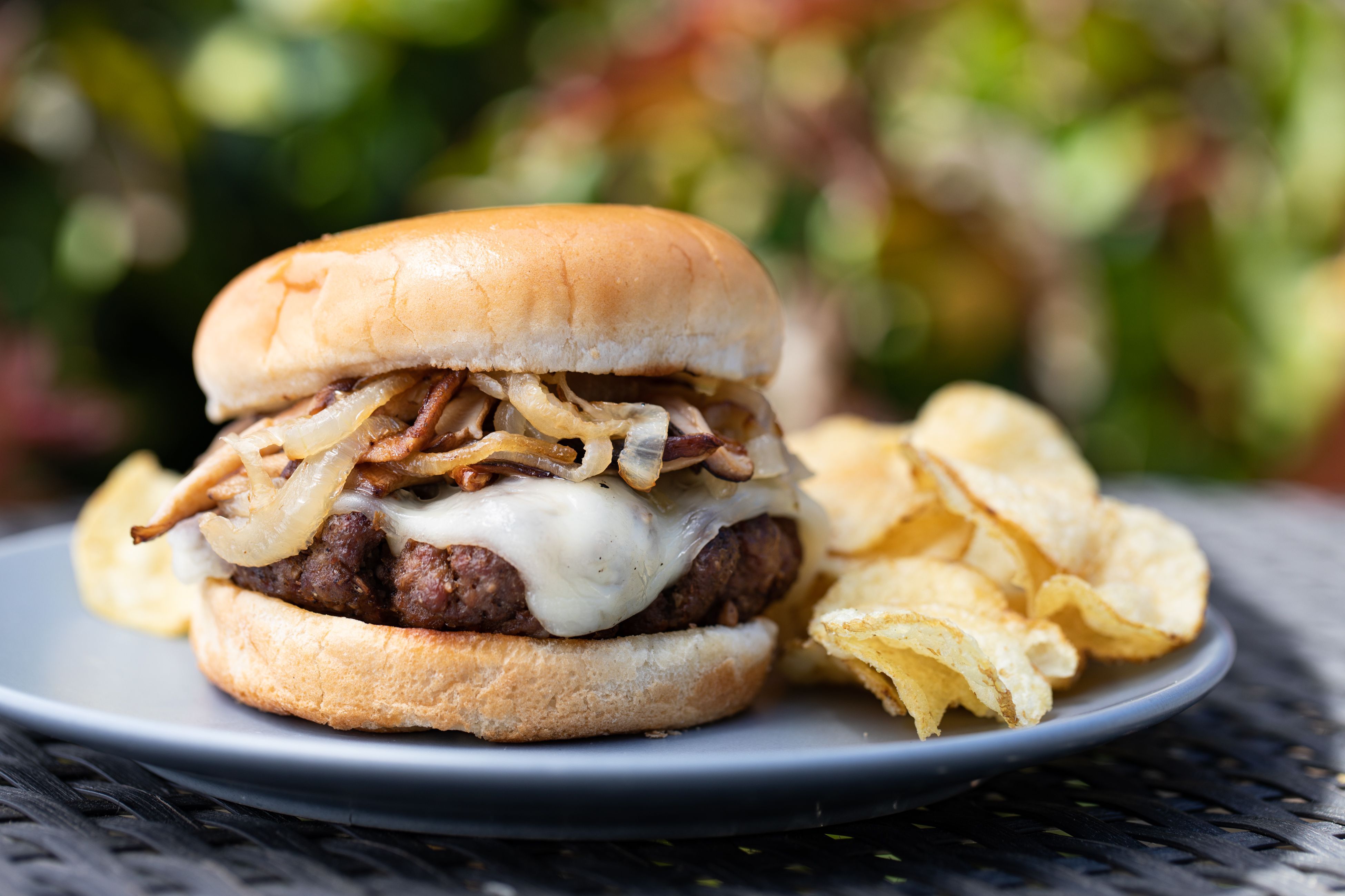 Beef Burger With Mushroom Sandwich