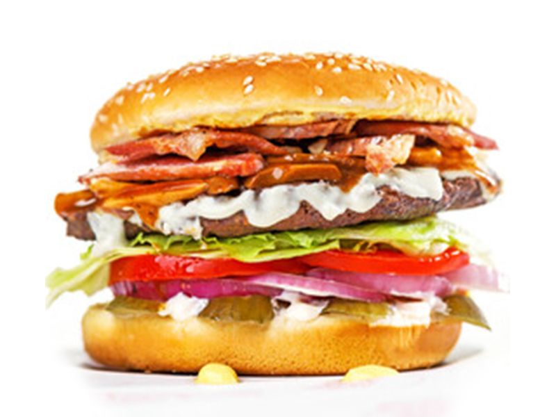 Mushroom Blue Beef Burger Sandwich