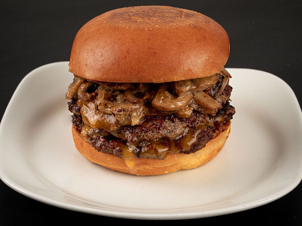 Mushroom and Cheese Burger