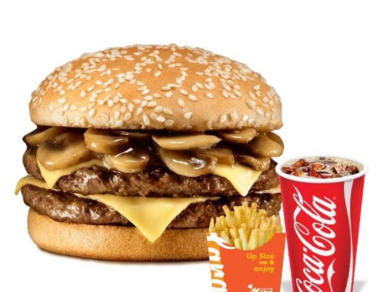 Beef Burger With Mushroom Sandwich