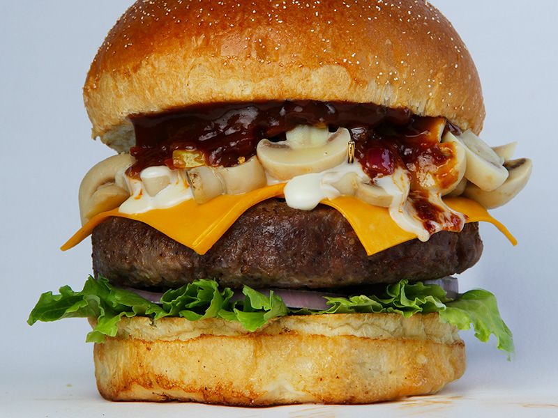 Mushroom Burger Bite