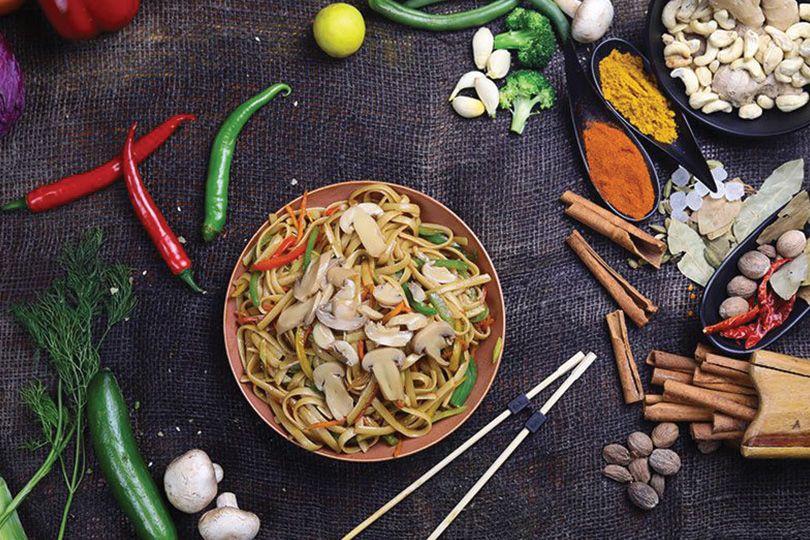 Noodles With Mushrooms Large