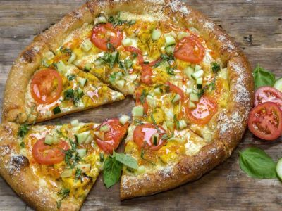 Mushroom Oriental Pizza