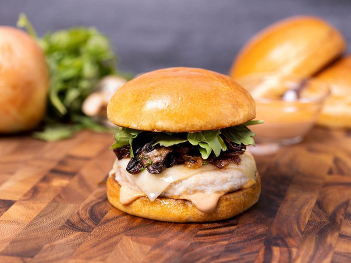 Mushroom Chicken Burger