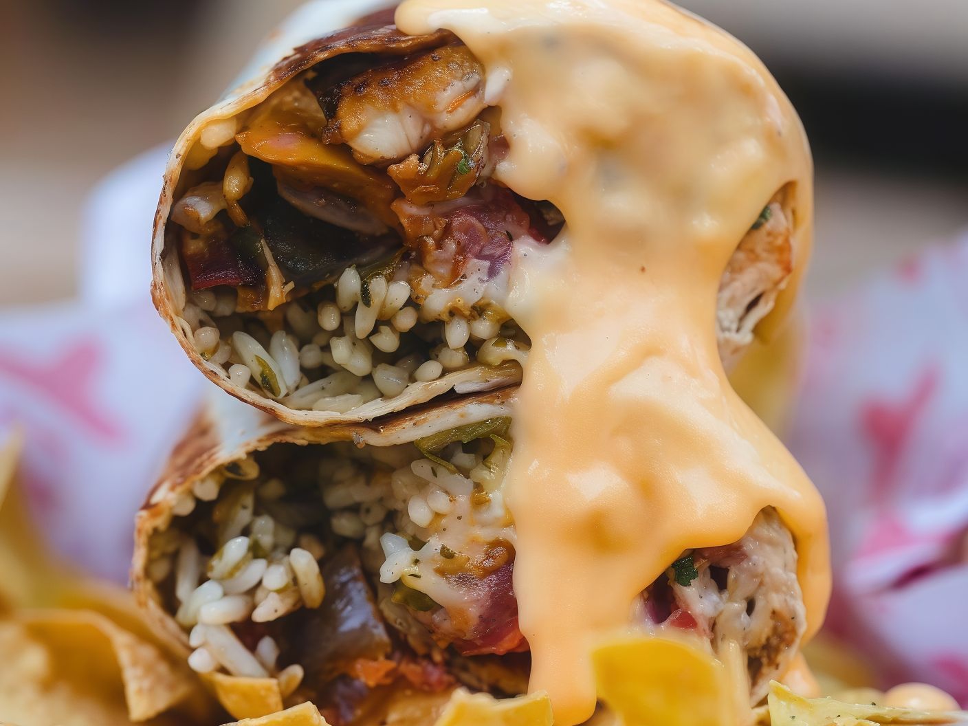 Nacho Grilled Chicken Breasts Burrito