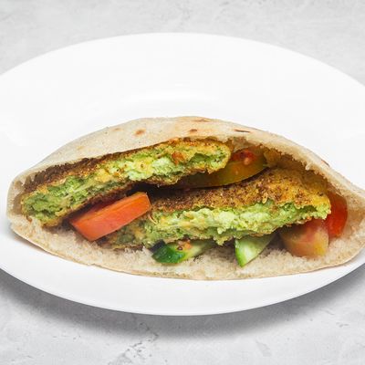 Falafel with Cheddar Cheese Sandwich
