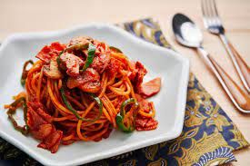 Neapolitan spaghetti pasta