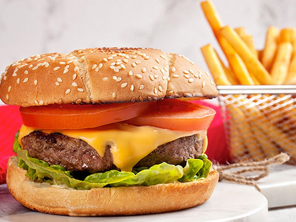 New York Burger and Fries Meal