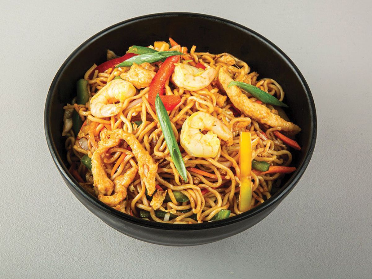 Noodles shrimp