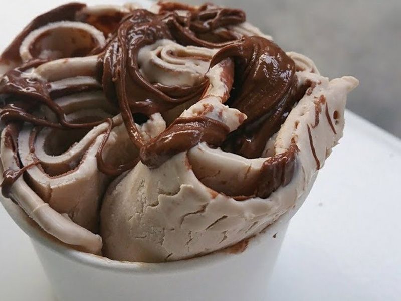 nutella ice cream roll