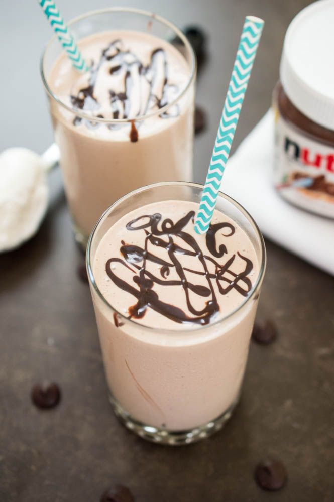 Nutella Chocolate Milkshake