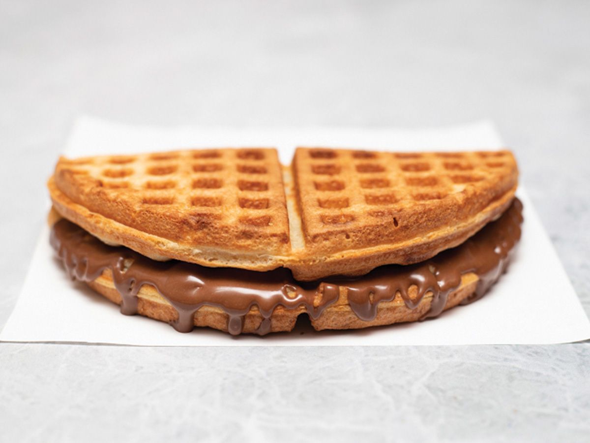 Nutella Waffle Fatteh