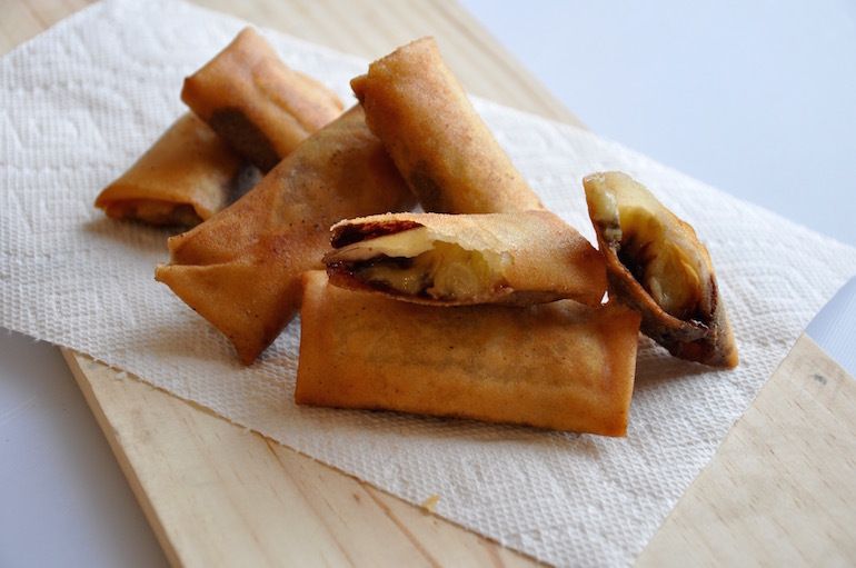 Nutella Chocolate With Banana Spring Rolls