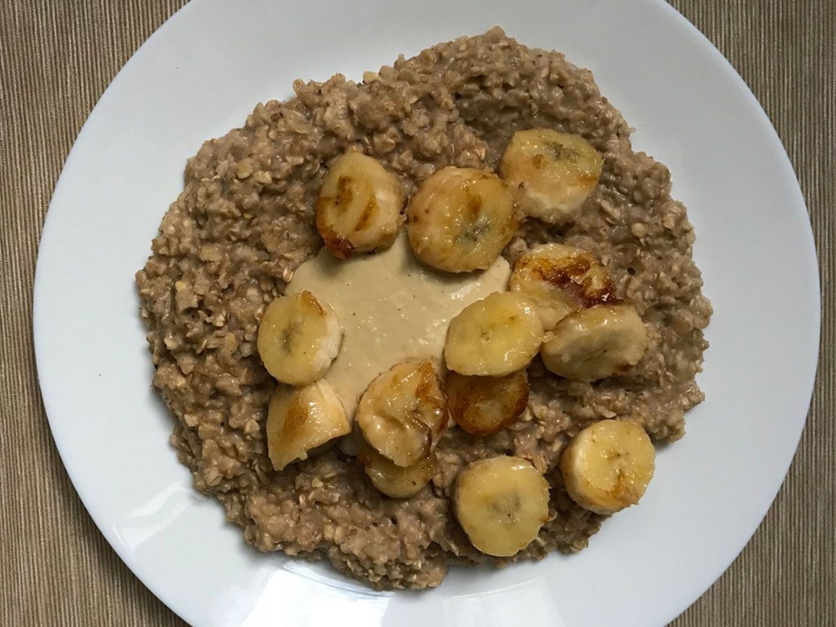 Oat banana grill