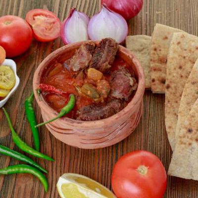 طاجن بامية باللحم