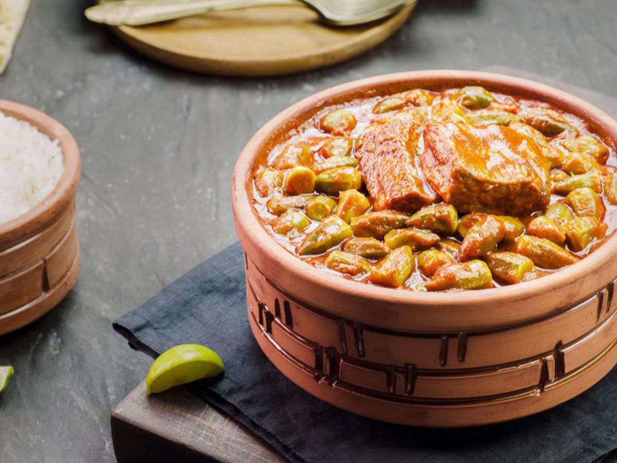 Okra Casserole With Meat
