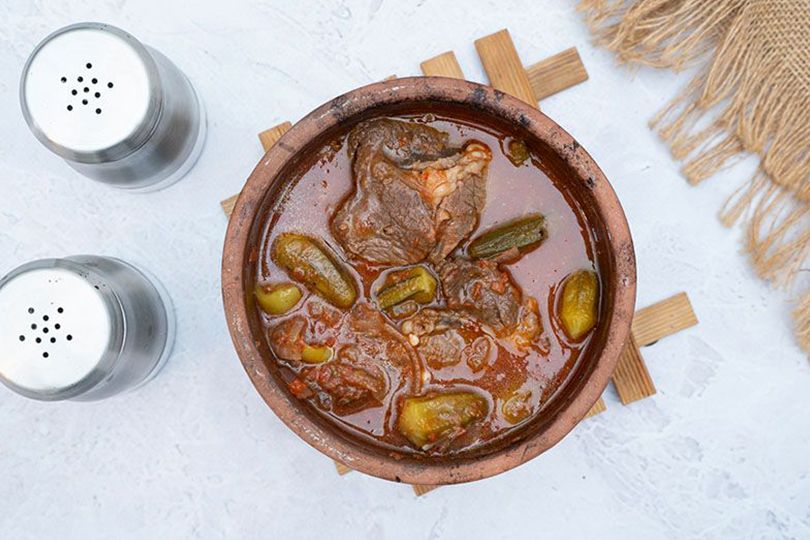 Okra with Meat Casserole
