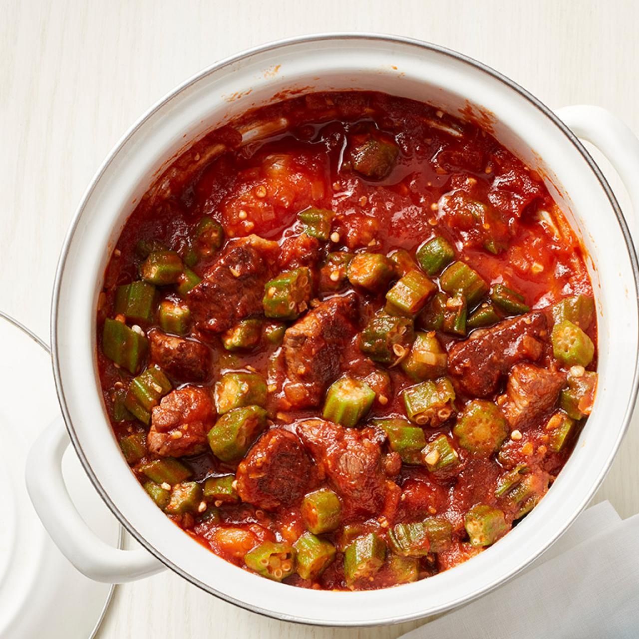 Okra Casserole With Meat