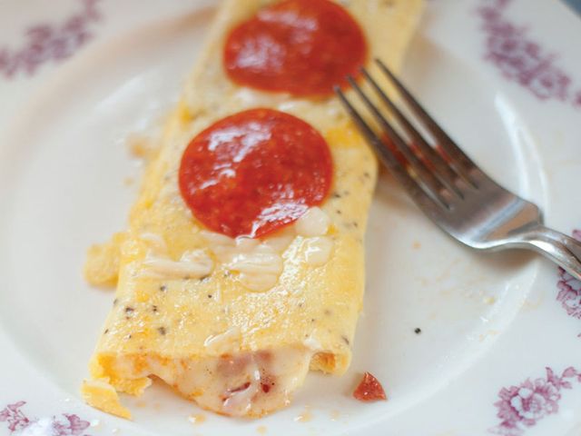 Omelette Pepperoni Toast Sandwich