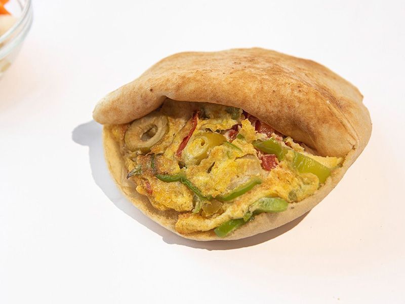 Baladi Pizza Eggs Sandwich