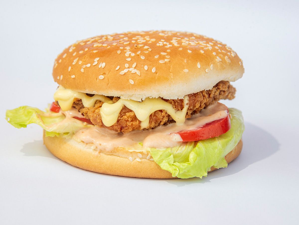 On Fire Crispy Fried Chicken Sandwich spicy