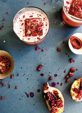 Pomegranate Seeds With Ice Cream Cocktail