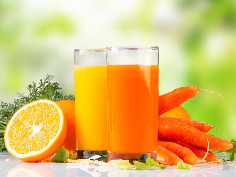 Orange And Carrots Fresh Juice