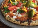 Oriental Hot dog pizza