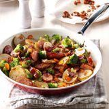 grilled oriental sausage meal