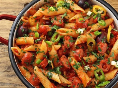 Oriental Sausage Pasta