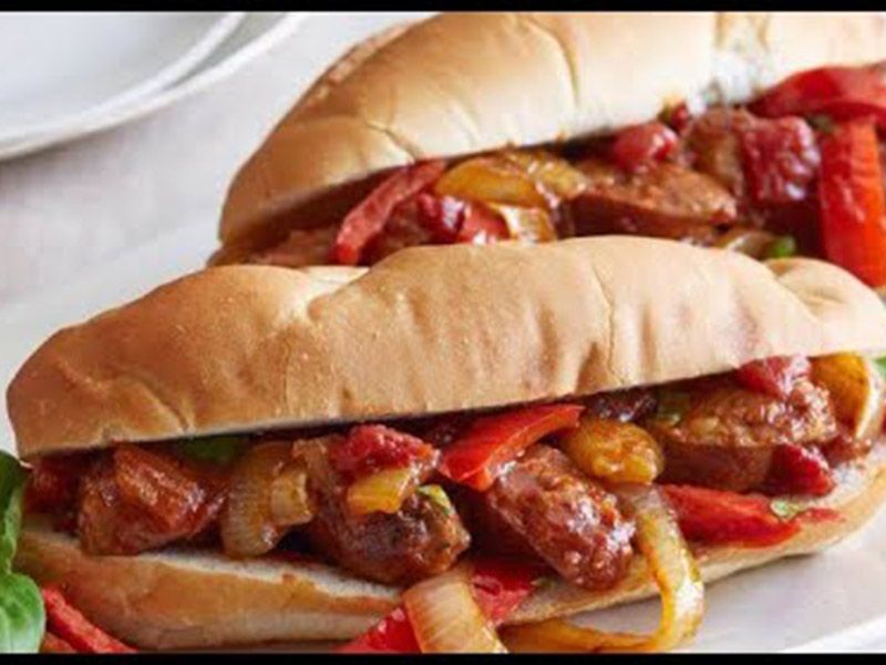 Oriental Sausage Sandwich