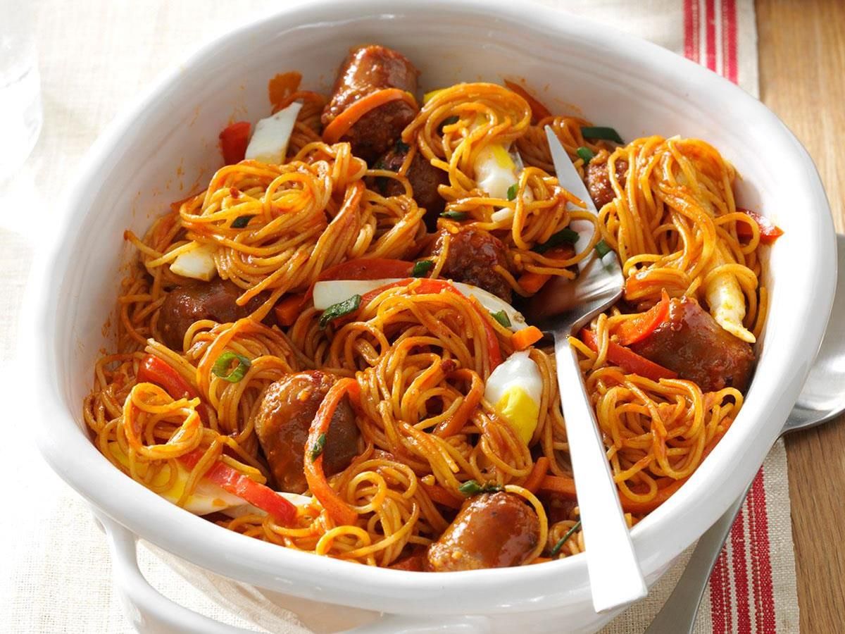 Oriental Sausage Spaghetti