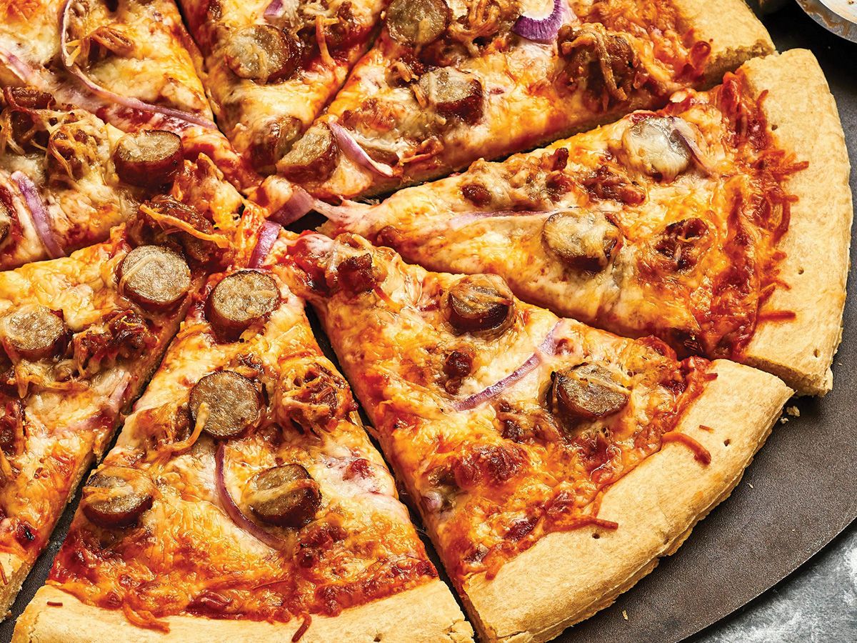 Oriental Sausage pizza