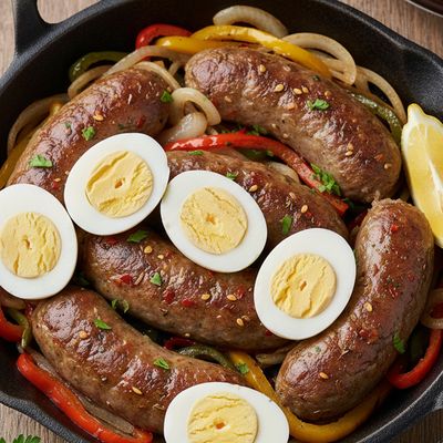 Oriental Sausage With Boiled Eggs