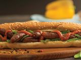 Oriental sausage sandwich
