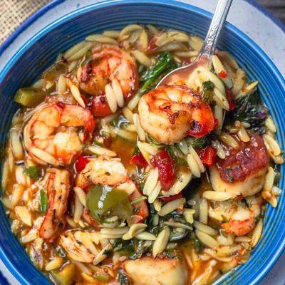 Orzo with Shrimp Soup