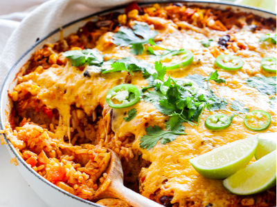 Oven Baked Rice With Kidney Casserole