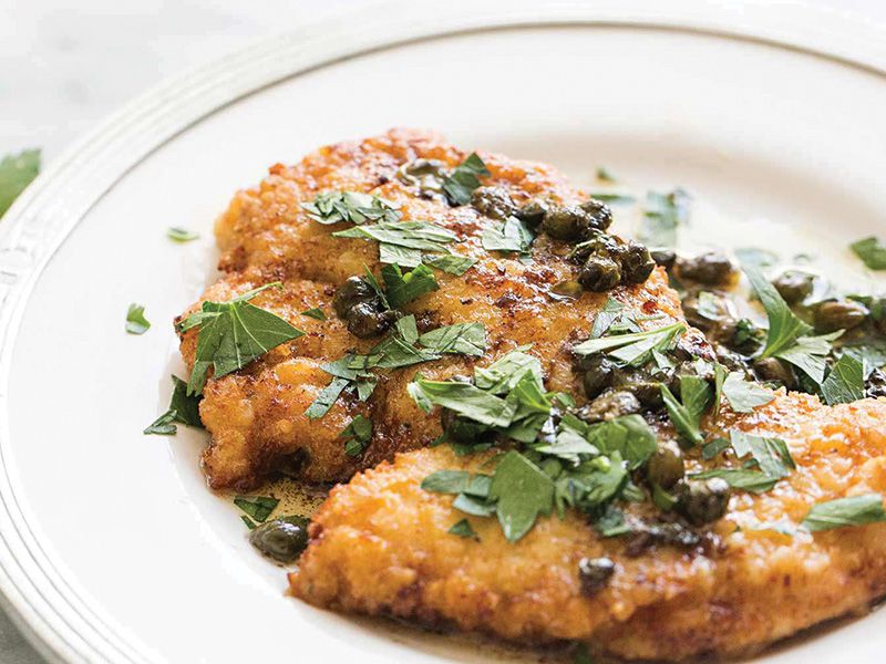 Chicken Piccata With Blue Cheese