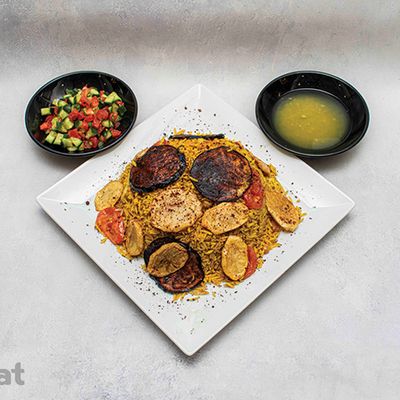 Palestinian Makloba meat Individual meal