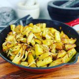 Pane And Potato And Sauteed Dish