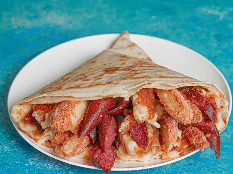 Chicken Pane And Oriental Sausage Crepe