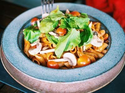 Red Funghi Pasta