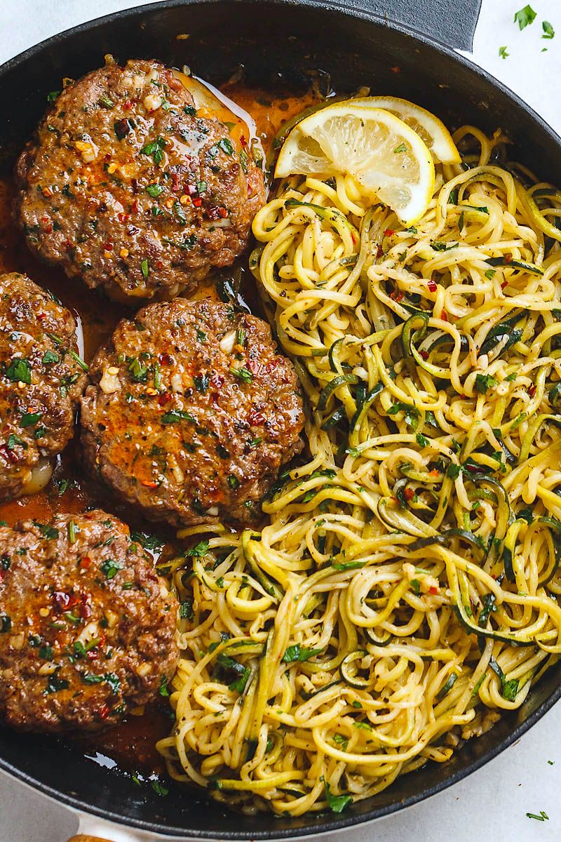 Pasta With Beef Burger